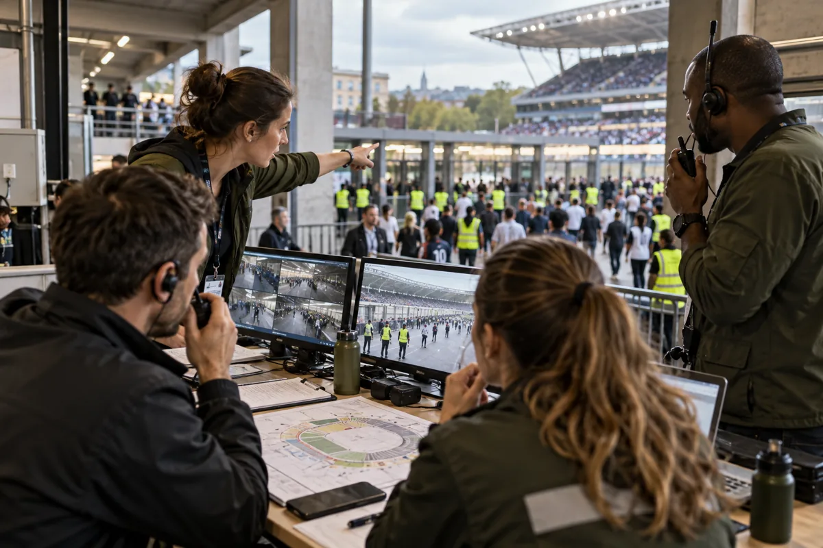 Crowd at a sporting venue in France